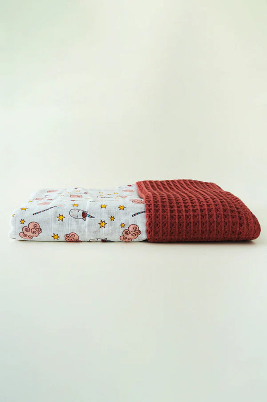 Couverture bébé motif licorne 90×110 cm