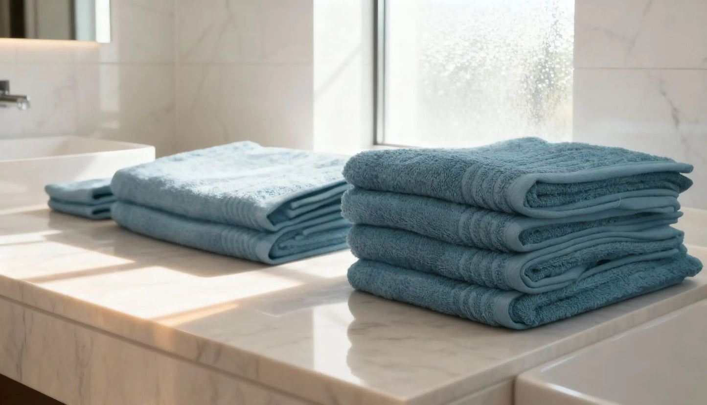 Set de 8 serviettes «Famille» en éponge AquaSOFT®