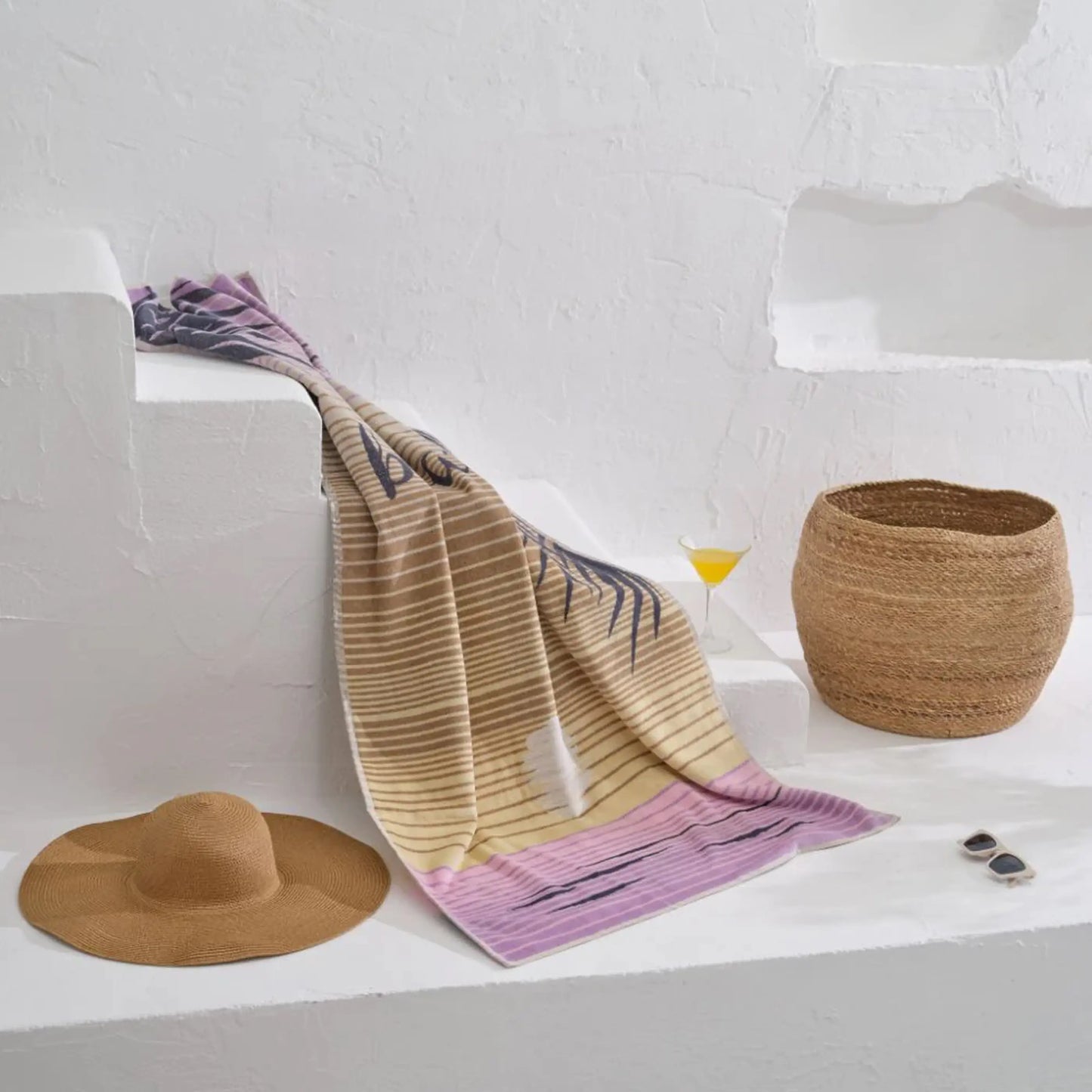 Serviette de plage 75×150 cm Sunset AquaSOFT® Riviera