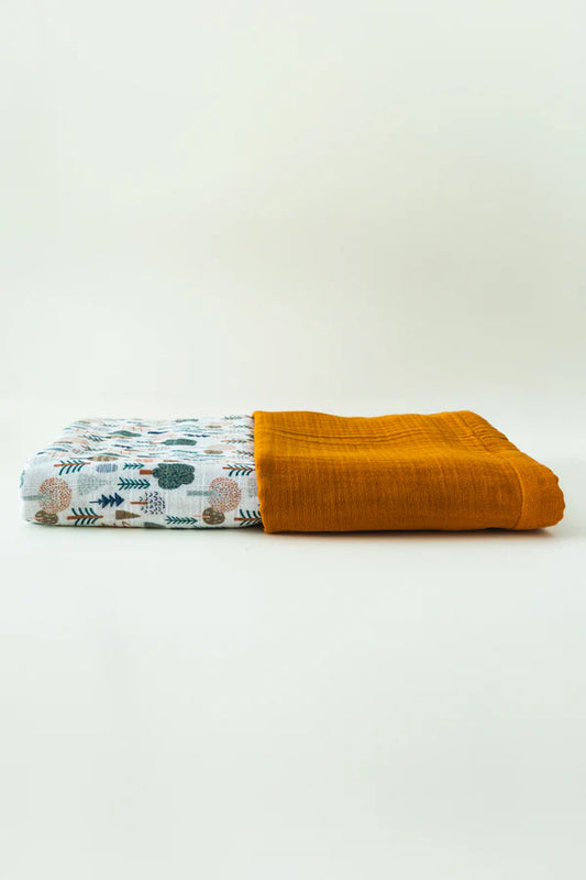 Couverture bébé motif sapin 90×110 cm