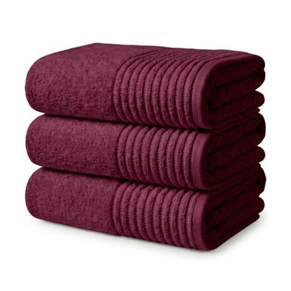 Badetuch in Bordeaux – 100% Baumwolle, 100×150 cm | Handtuchshop.ch
