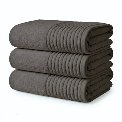 Badetuch in Dunkelgrau – 100% Baumwolle, 100×150 cm | Handtuchshop.ch