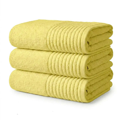 Badetuch in Hellgelb – 100% Baumwolle, 100×150 cm | Handtuchshop.ch