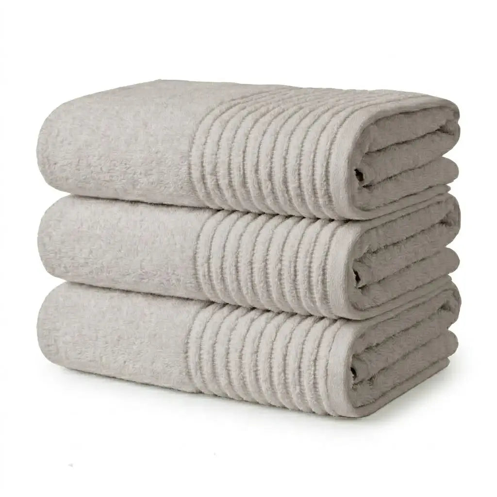 Badetuch in Hellgrau – 100% Baumwolle, 100×150 cm | Handtuchshop.ch
