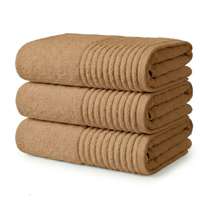 Badetuch in Kaffeecreme – 100% Baumwolle, 100×150 cm | Handtuchshop.ch