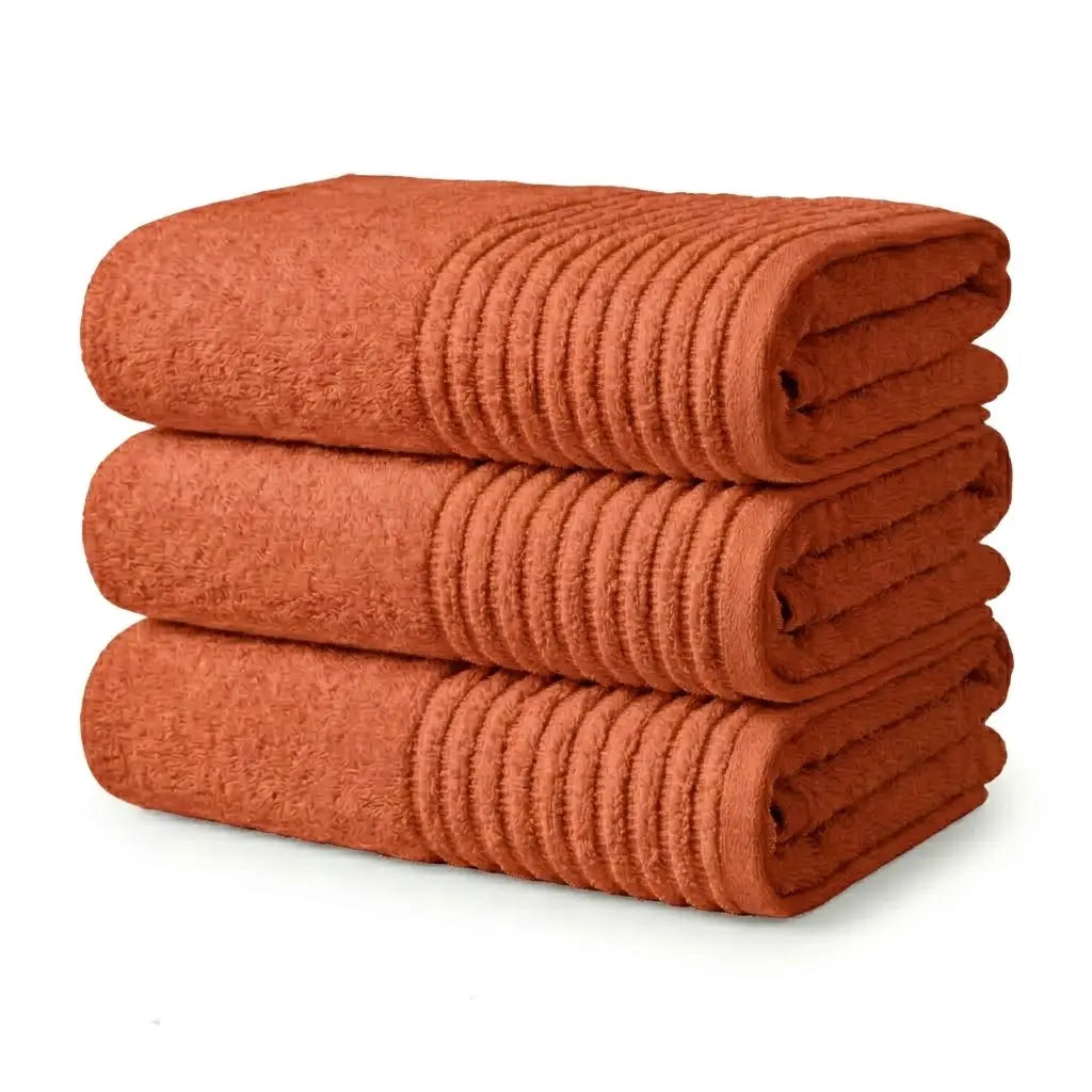 Badetuch in Orange – 100% Baumwolle, 100×150 cm | Handtuchshop.ch