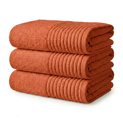 Badetuch in Orange – 100% Baumwolle, 100×150 cm | Handtuchshop.ch