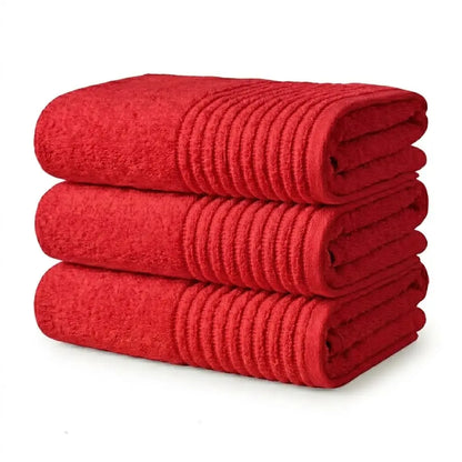 Badetuch in Rot – 100% Baumwolle, 100×150 cm | Handtuchshop.ch