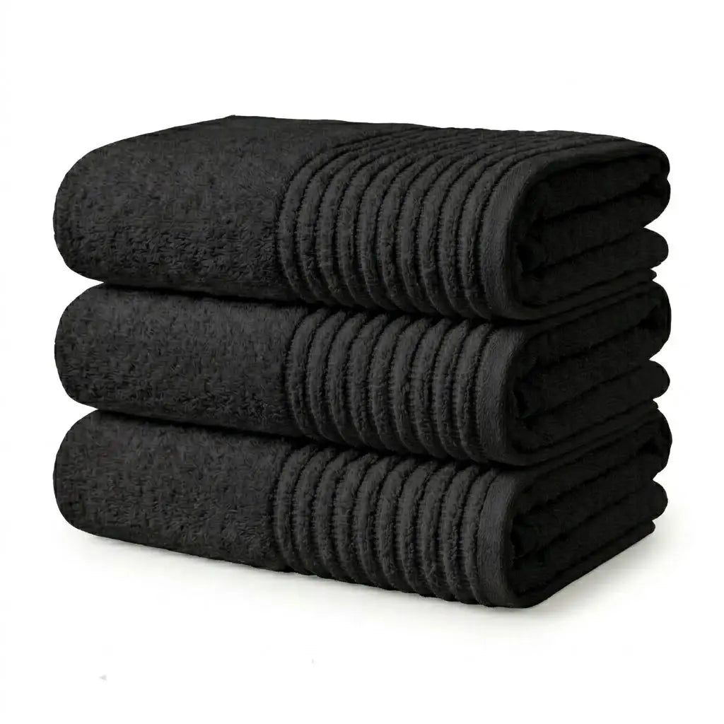 Badetuch in Schwarz – 100% Baumwolle, 100×150 cm | Handtuchshop.ch