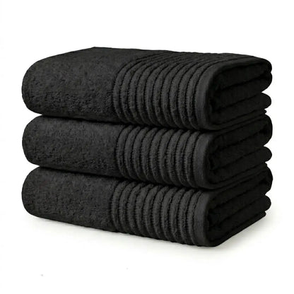 Badetuch in Schwarz – 100% Baumwolle, 100×150 cm | Handtuchshop.ch
