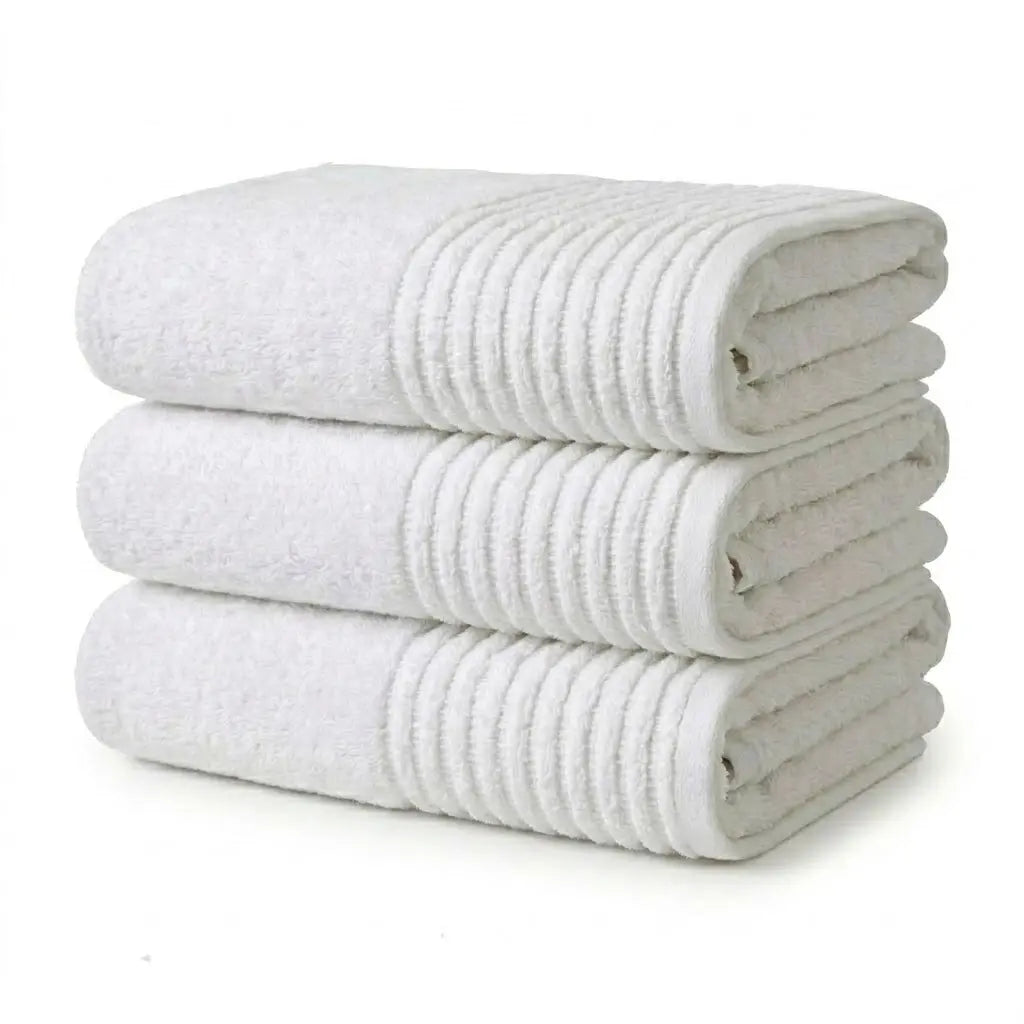 Badetuch in Weiss – 100% Baumwolle, 100×150 cm | Handtuchshop.ch