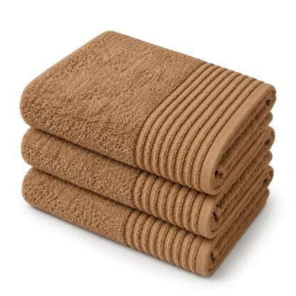 Saunatuch in Kaffeecreme – 100% Baumwolle, 100×200 cm | Handtuchshop.ch