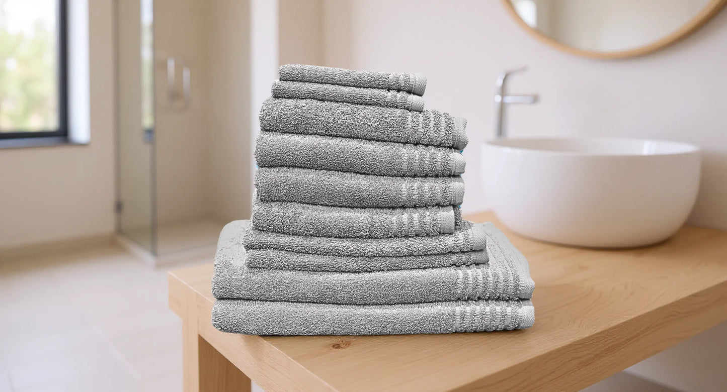 Set de 10 serviettes «Premium» en éponge AquaSOFT®