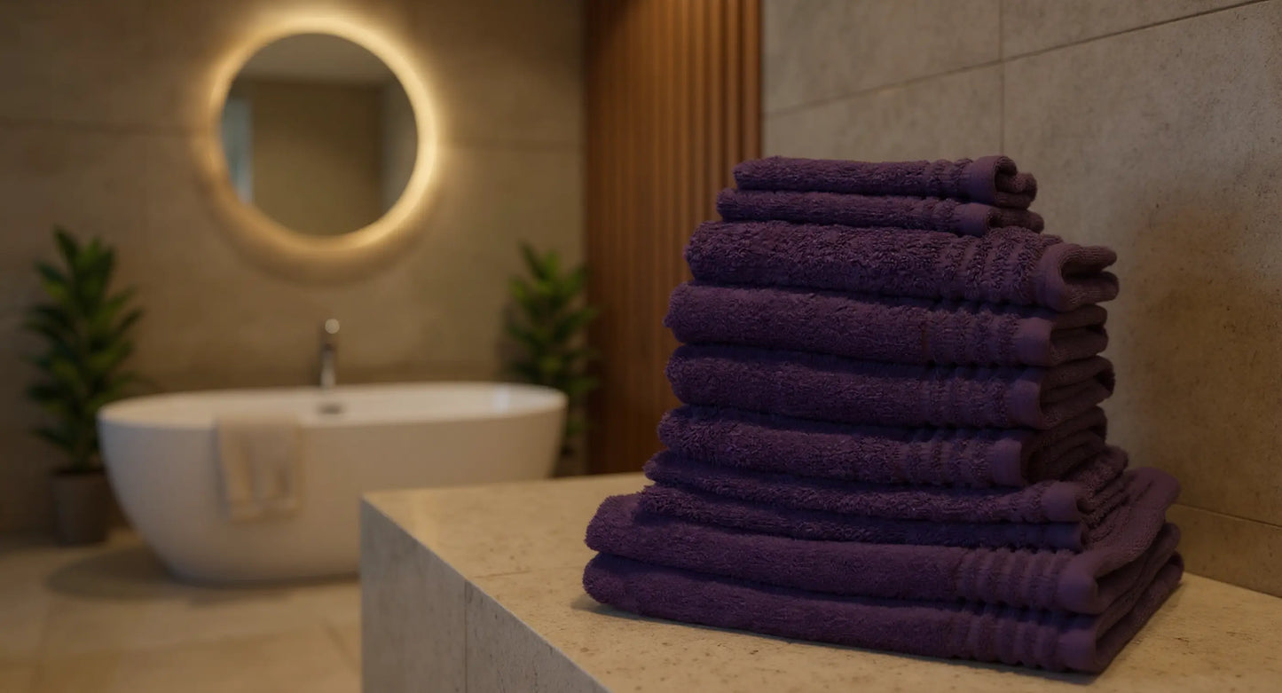 Set de 10 serviettes «Premium» en éponge AquaSOFT®