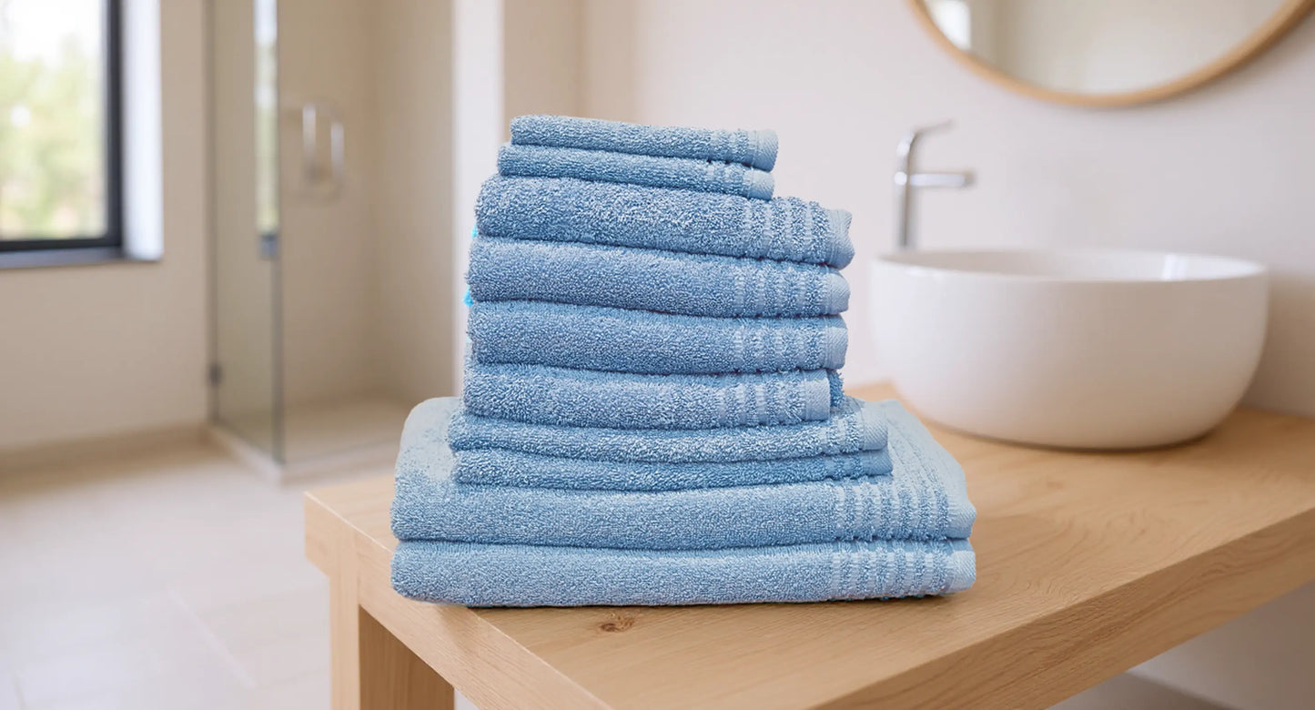 Set de 10 serviettes «Premium» en éponge AquaSOFT®