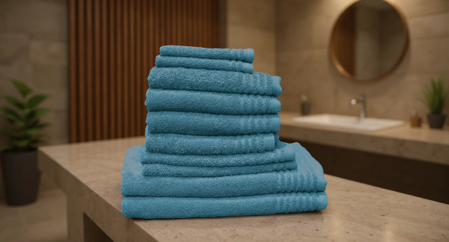 Set de 10 serviettes «Premium» en éponge AquaSOFT®