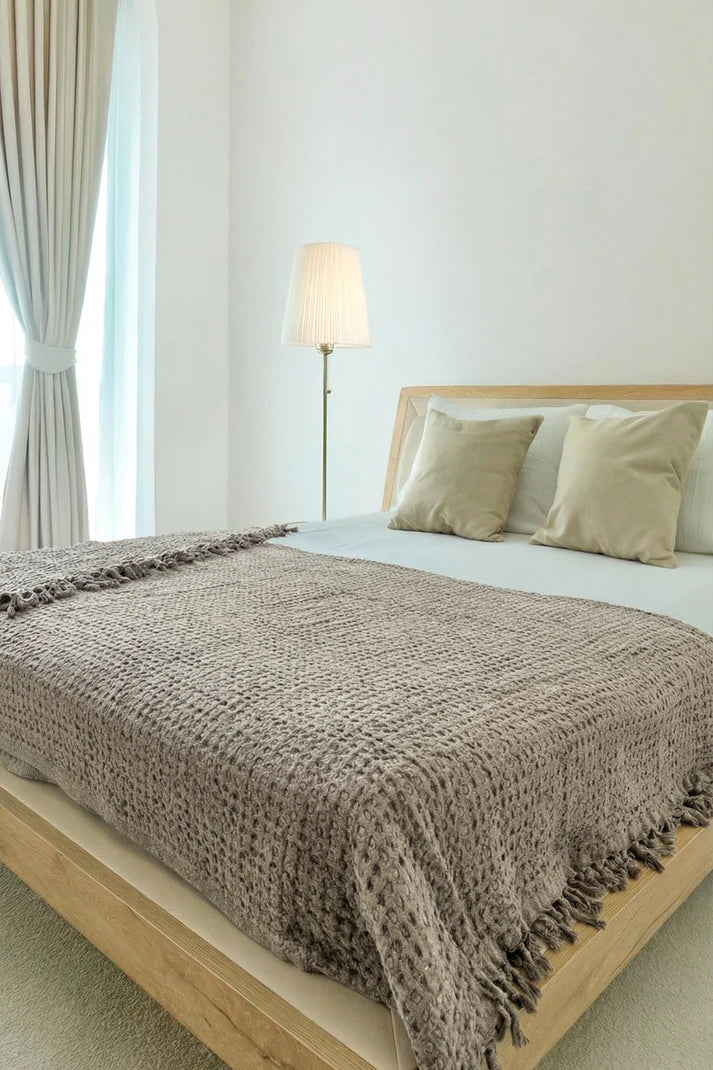 Couvre-lit texturé – Latte