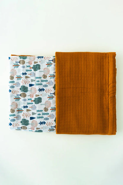 Couverture bébé motif sapin 90×110 cm