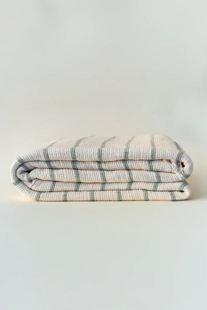 Couvre-lit Crinkle Duo Sauge 230×250 cm