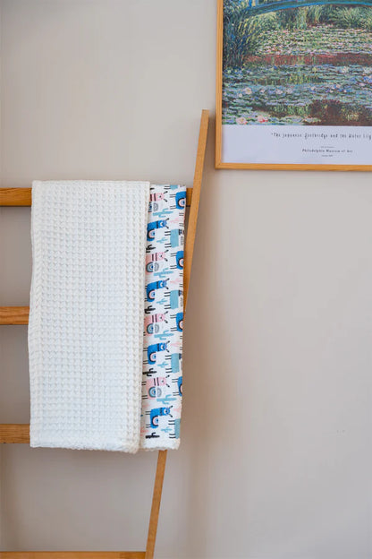 Couverture bébé motif lama 90×110 cm