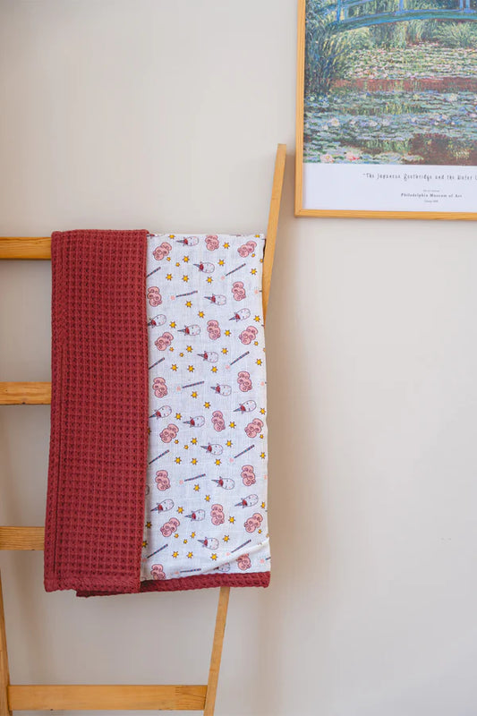 Couverture bébé motif licorne 90×110 cm