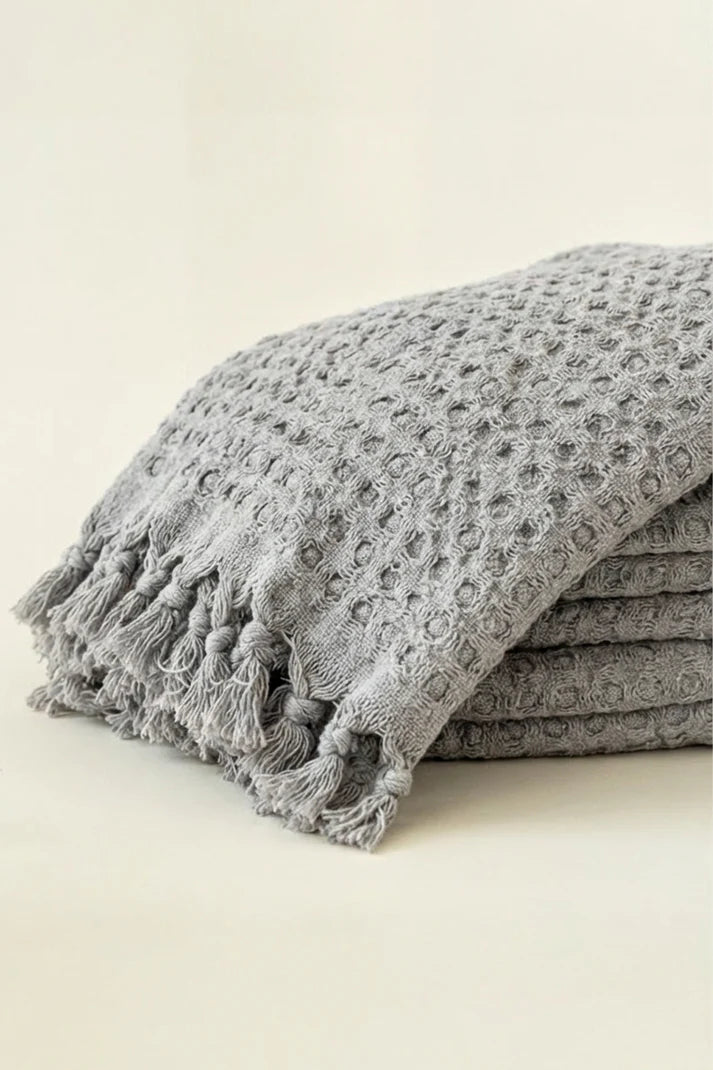 Couvre-lit texturé – Gris