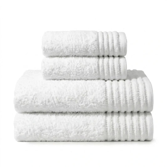 4-teiliges Frottee-Set 100% Baumwolle