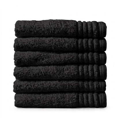 Handtuch in Schwarz – 100% Baumwolle, 50x90 cm | Handtuchshop.ch
