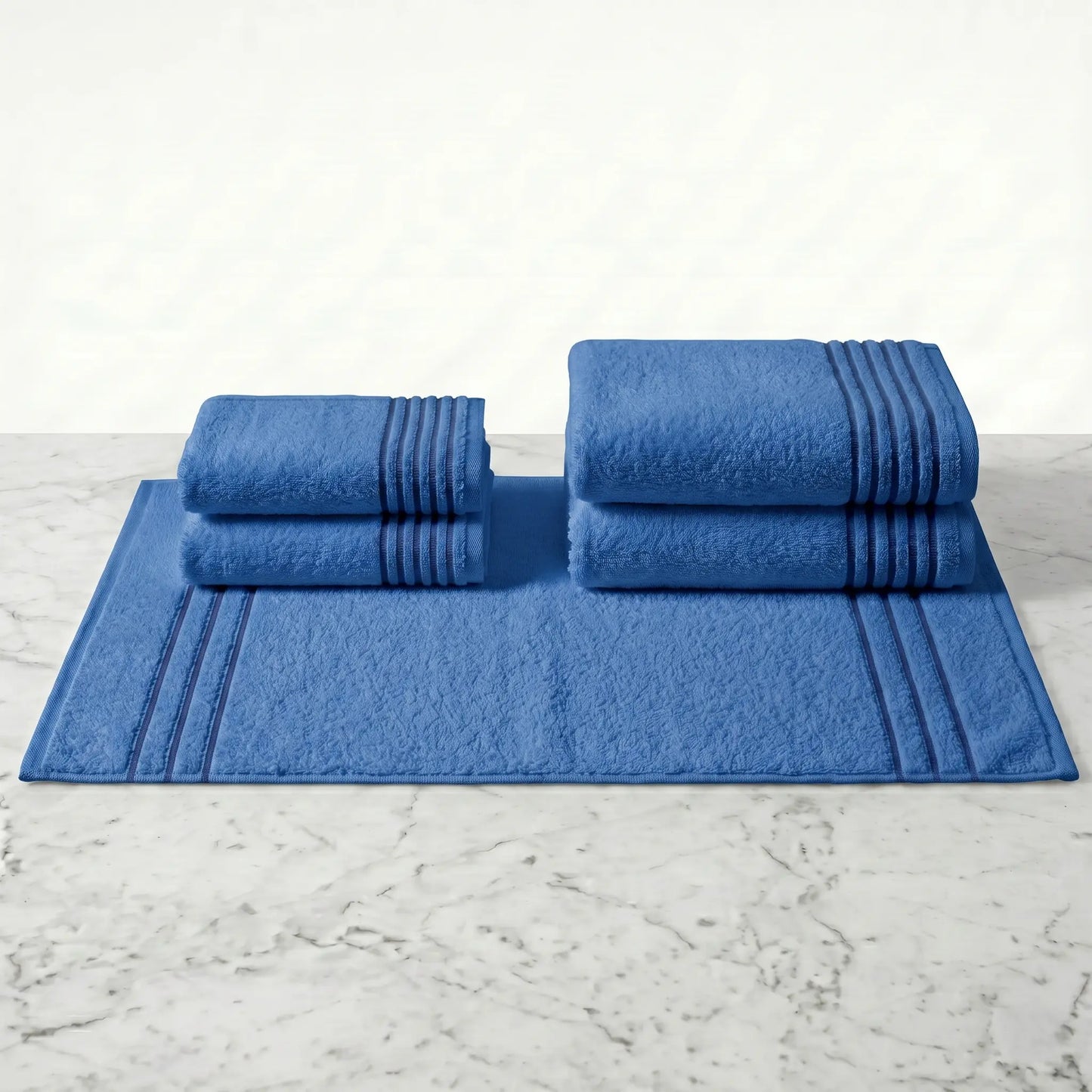 Lot de bain 5 pièces – Serviettes & tapis