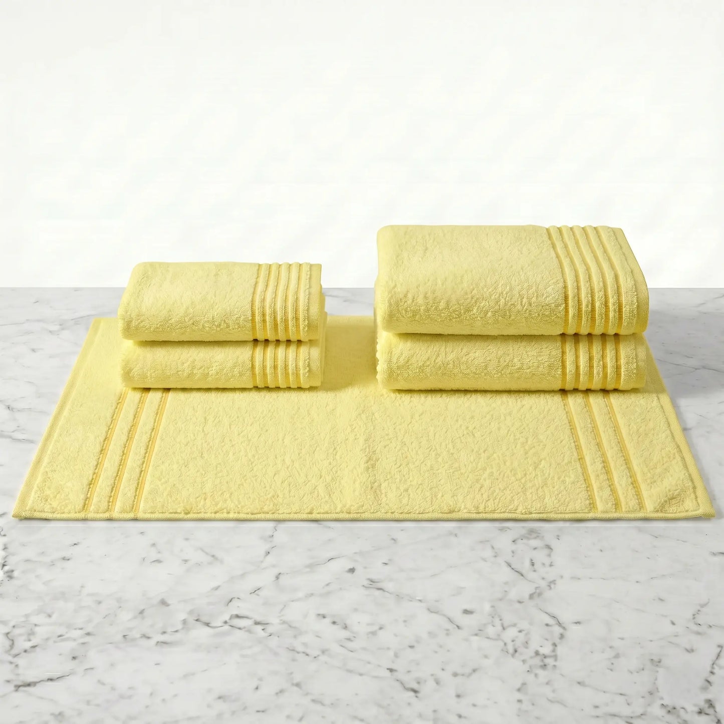 Lot de bain 5 pièces – Serviettes & tapis