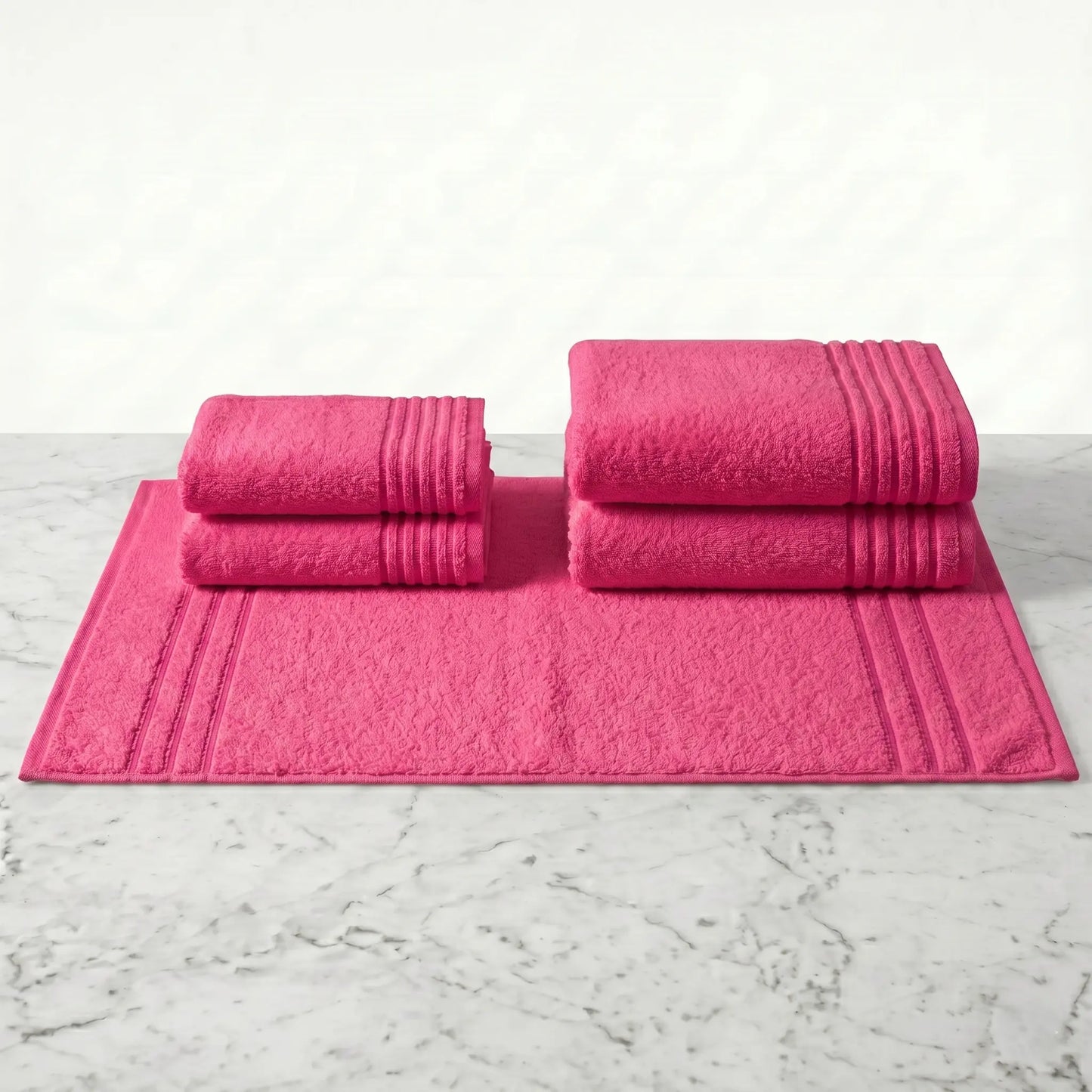Lot de bain 5 pièces – Serviettes & tapis
