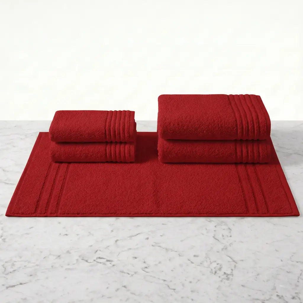 Lot de bain 5 pièces – Serviettes & tapis