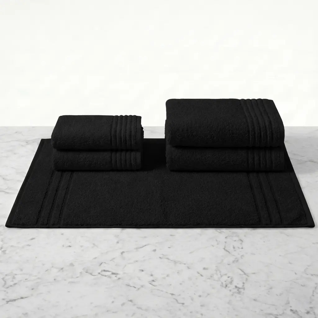 Lot de bain 5 pièces – Serviettes & tapis