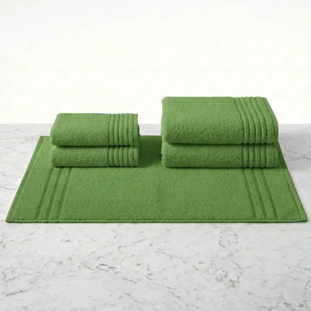 Lot de bain 5 pièces – Serviettes & tapis