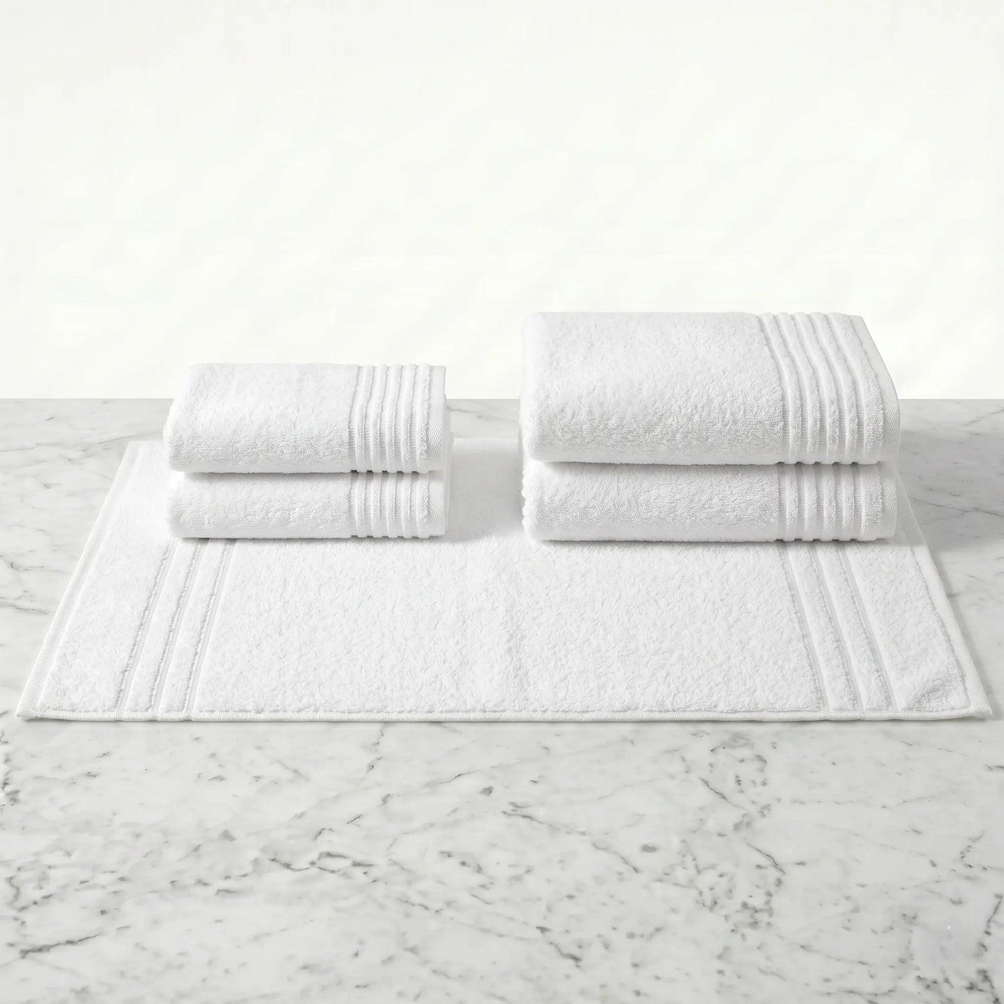 Lot de bain 5 pièces – Serviettes & tapis