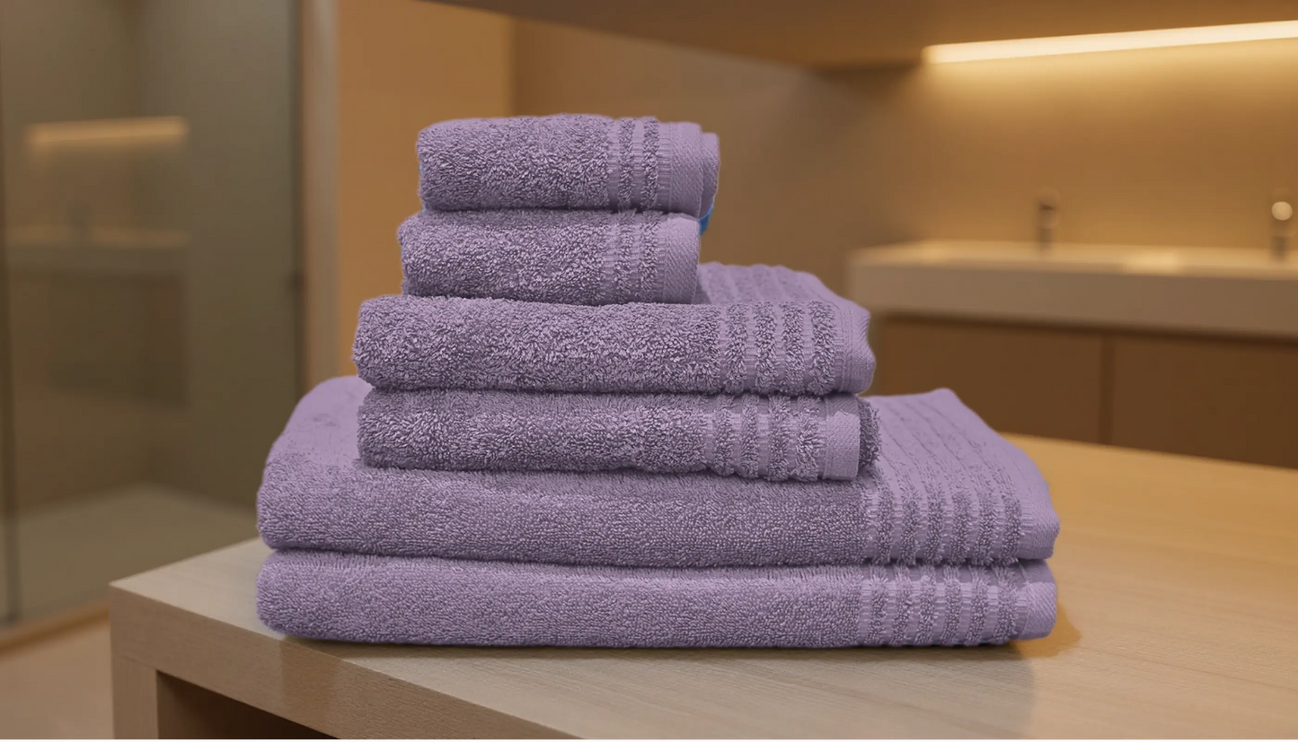 Set de 6 serviettes en éponge AquaSOFT®