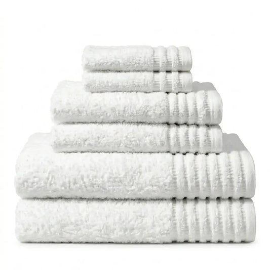 6-teiliges Frottee-Set 100% Baumwolle