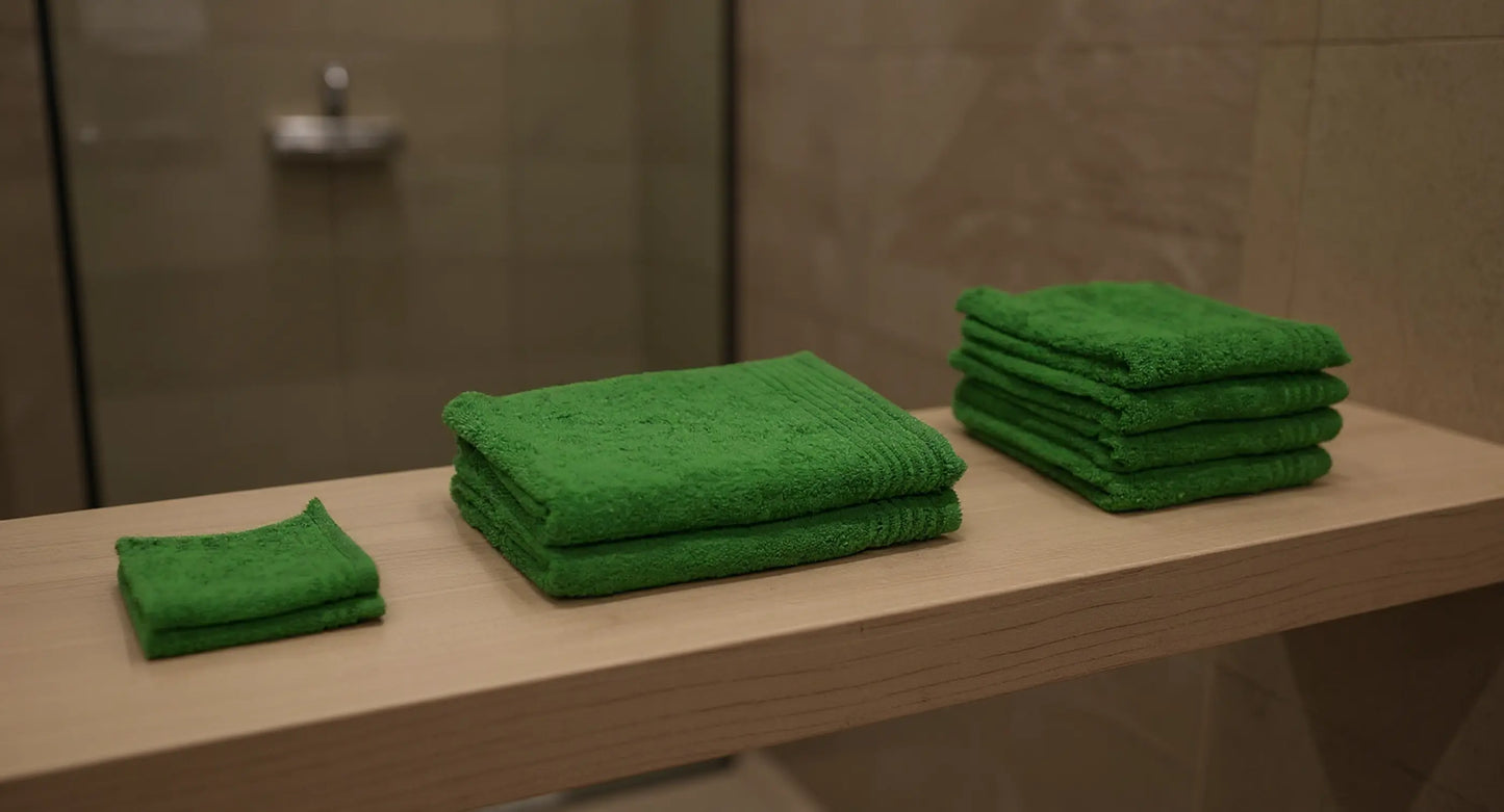 Set de 8 serviettes «Famille» en éponge AquaSOFT®