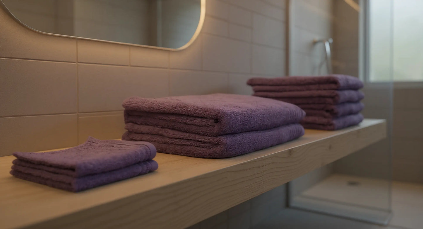 Set de 8 serviettes «Famille» en éponge AquaSOFT®