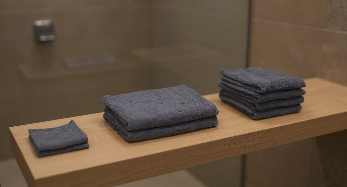 Set de 8 serviettes «Famille» en éponge AquaSOFT®