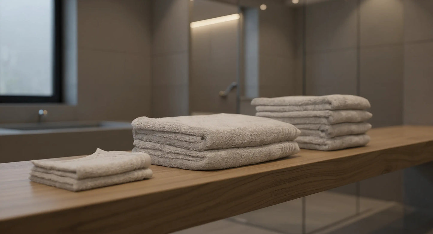 Set de 8 serviettes «Famille» en éponge AquaSOFT®