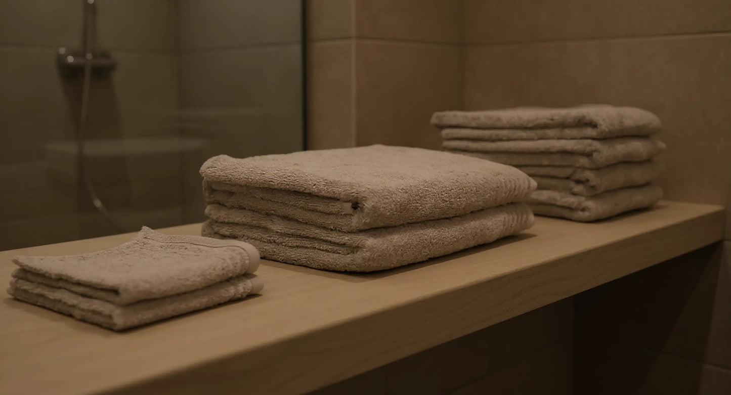 Set de 8 serviettes «Famille» en éponge AquaSOFT®