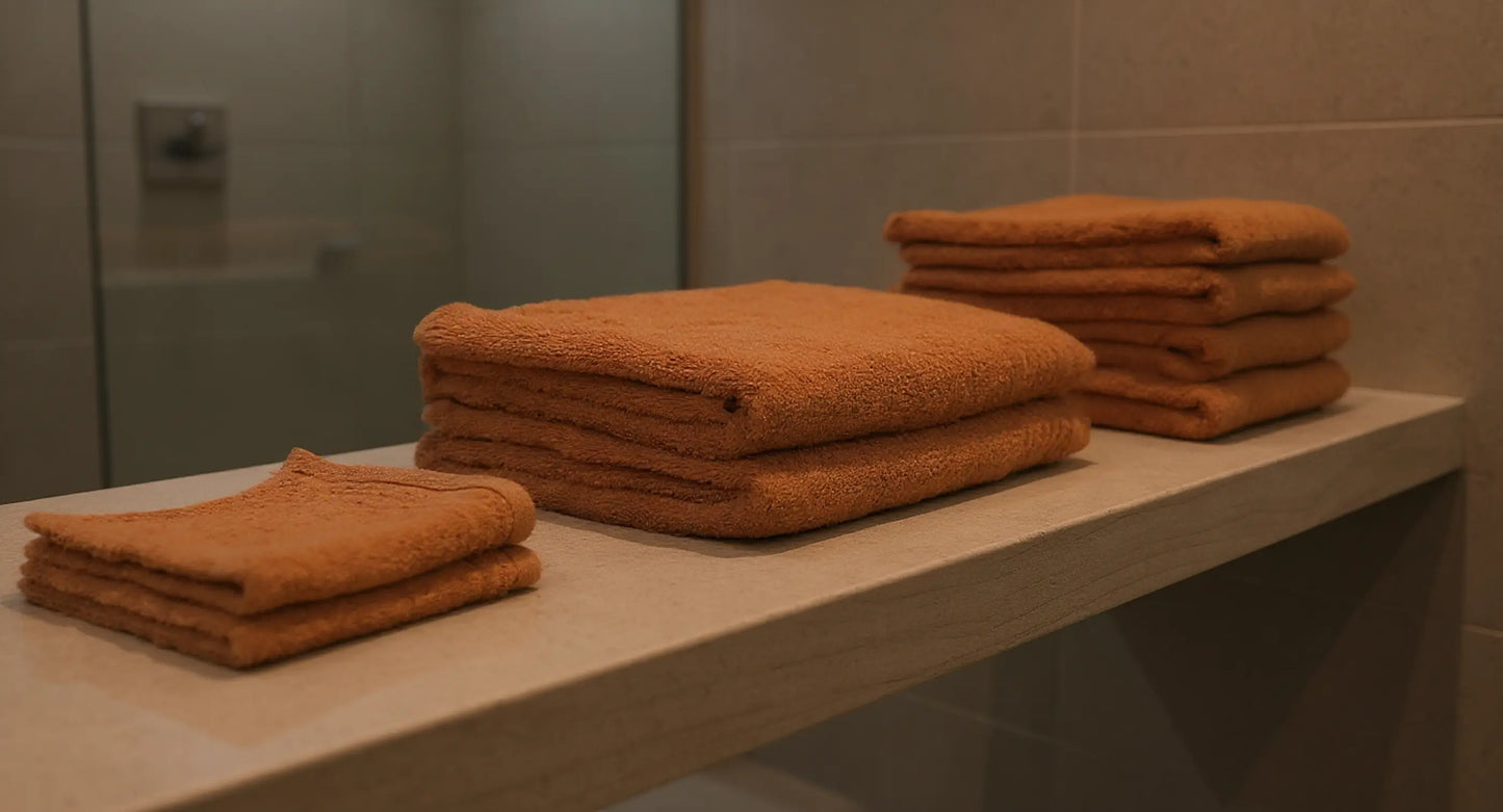 Set de 8 serviettes «Famille» en éponge AquaSOFT®