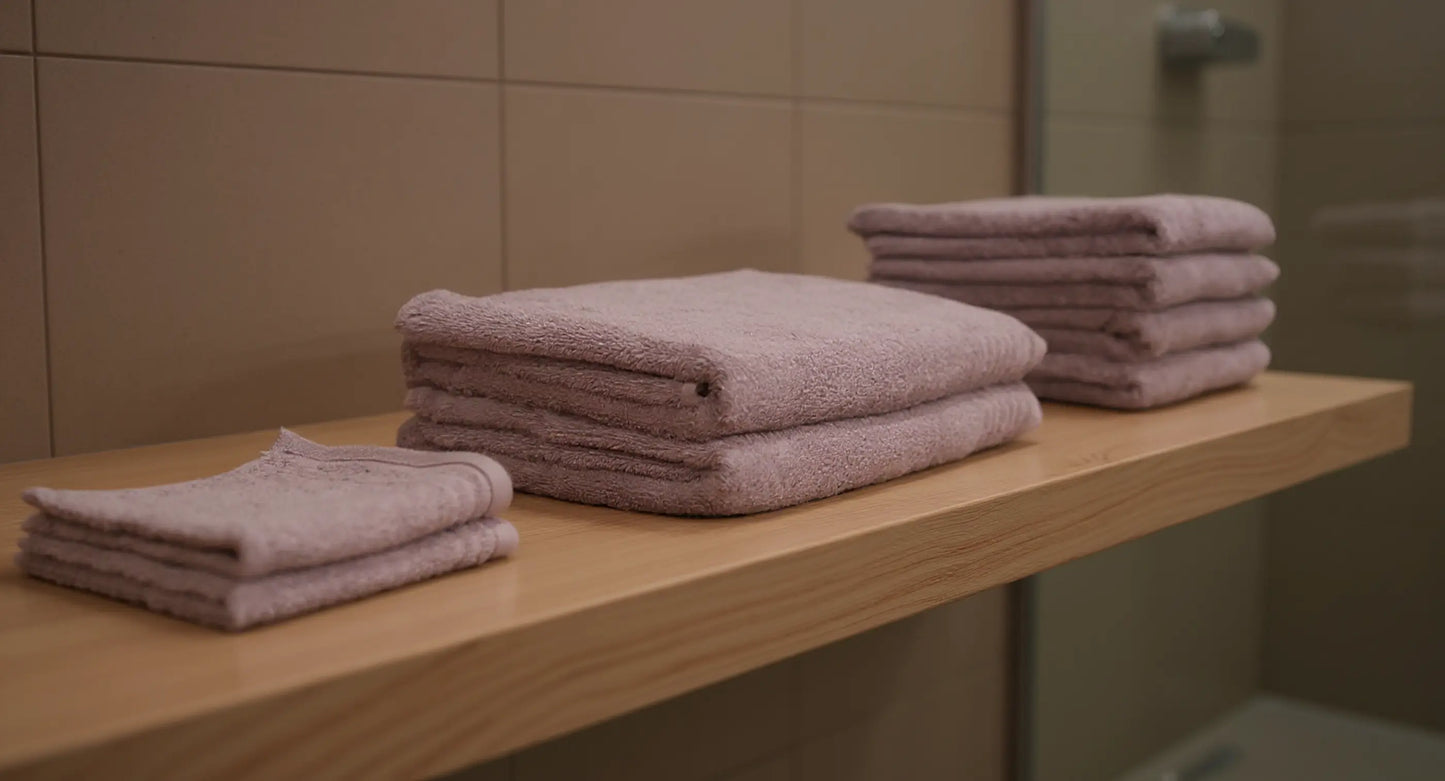 Set de 8 serviettes «Famille» en éponge AquaSOFT®