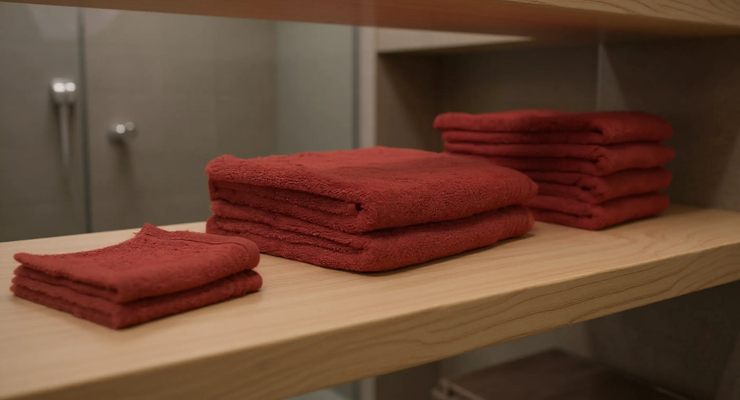 Set de 8 serviettes «Famille» en éponge AquaSOFT®