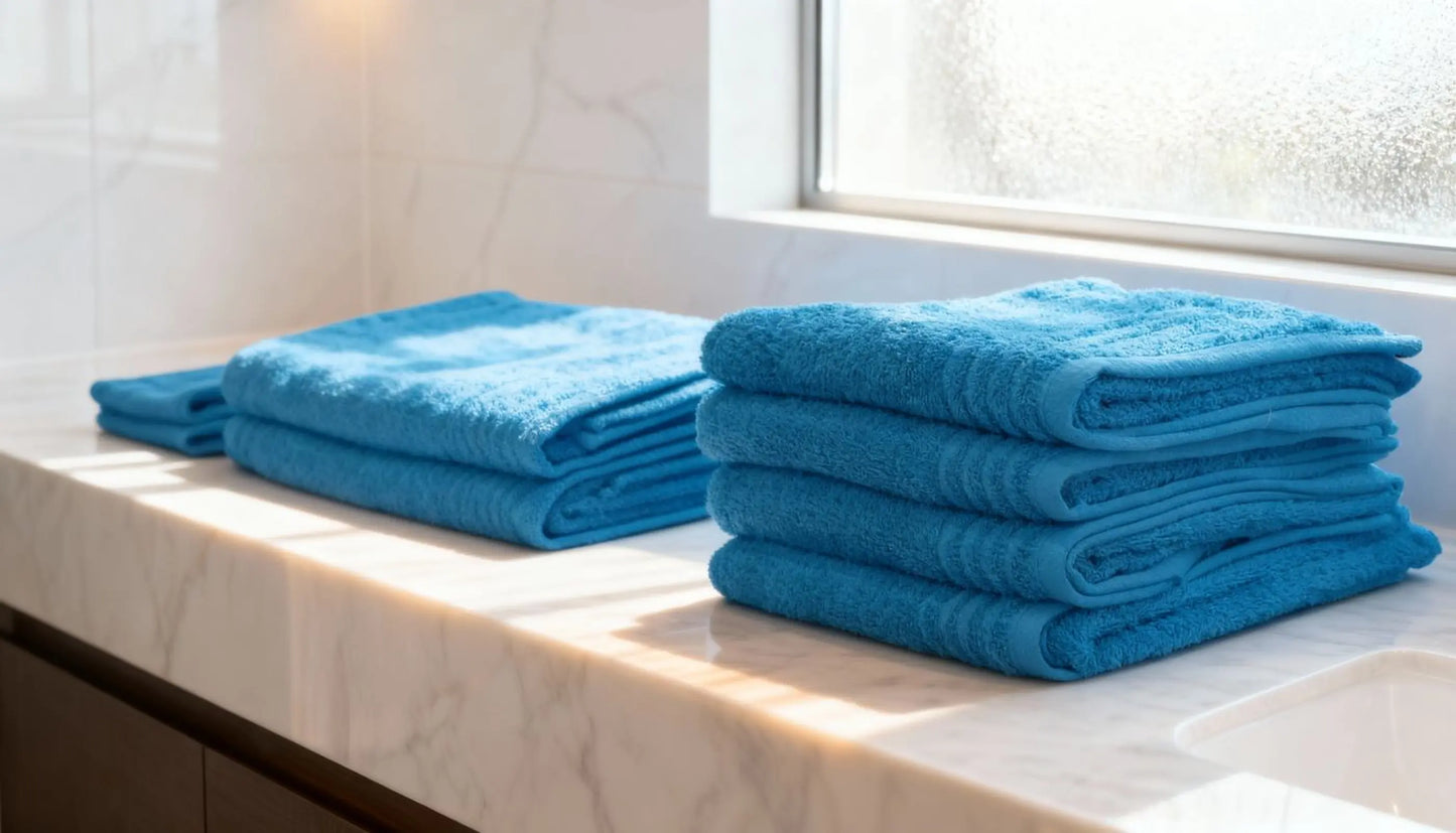 Set de 8 serviettes «Famille» en éponge AquaSOFT®