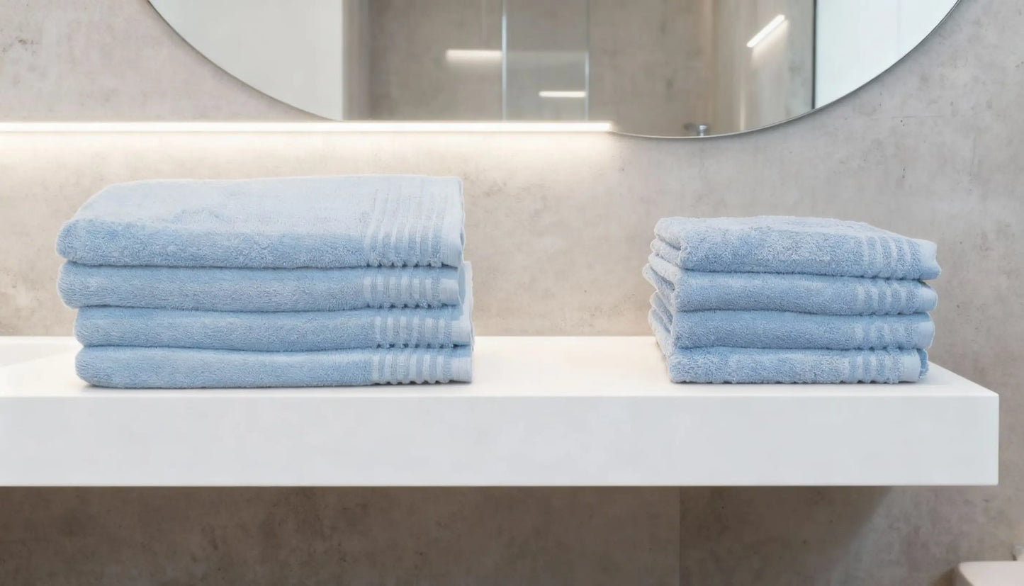 Set de 8 serviettes «XL Confort» en éponge AquaSOFT®