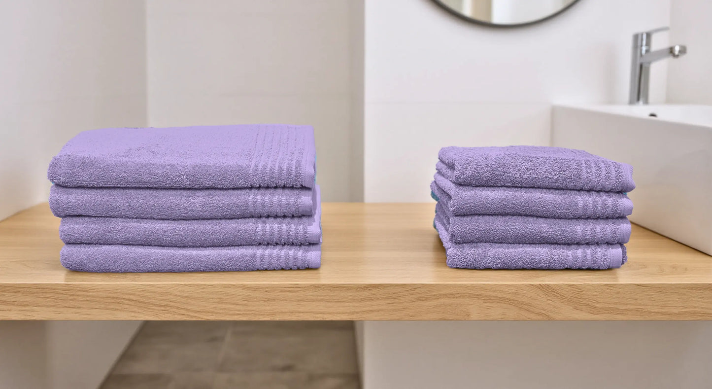 Set de 8 serviettes «XL Confort» en éponge AquaSOFT®