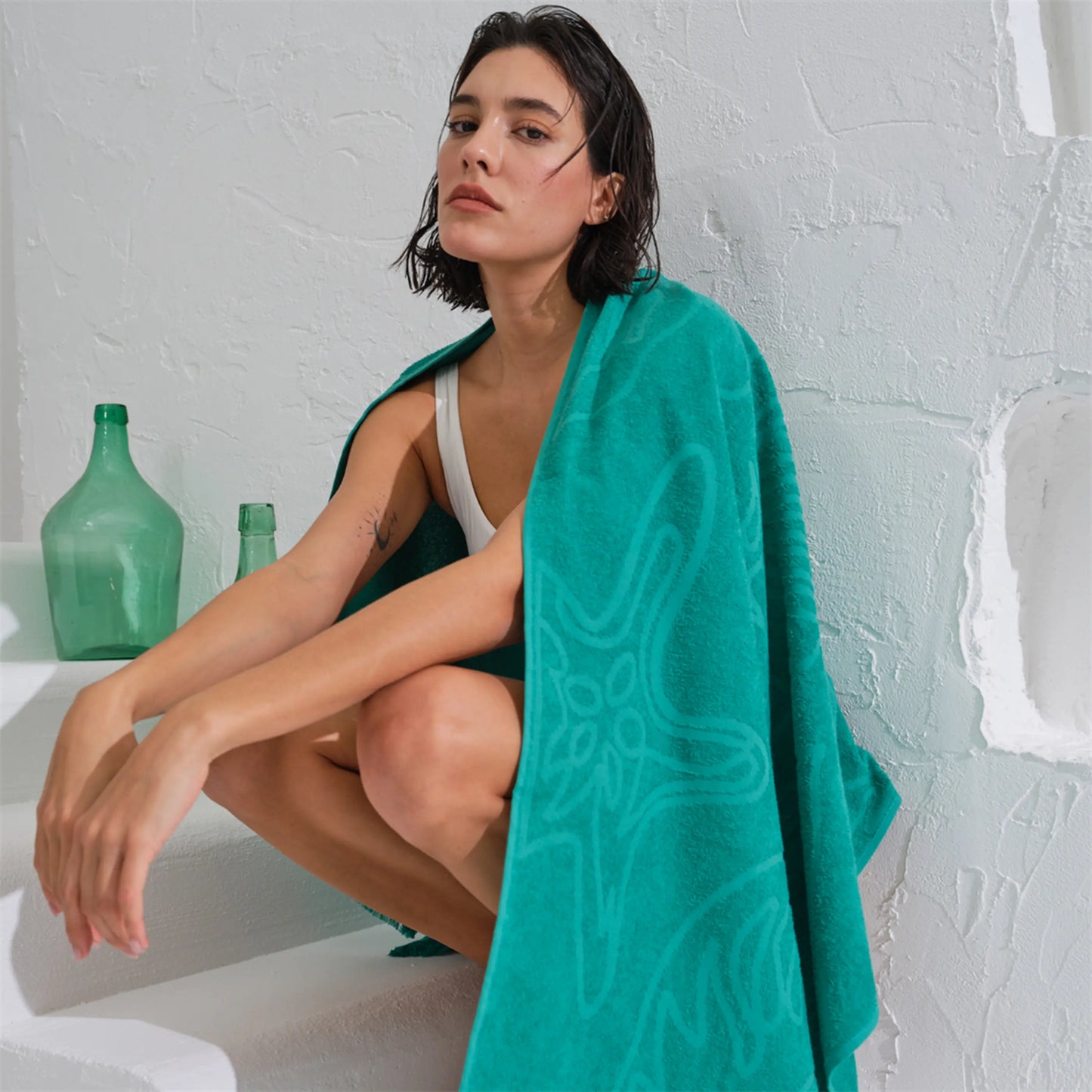 Serviette de plage 70×150 cm Shell AquaSOFT® Riviera