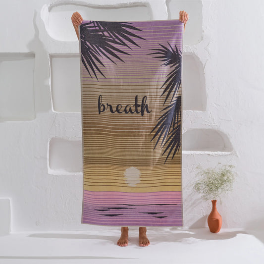 Serviette de plage 75×150 cm Sunset AquaSOFT® Riviera